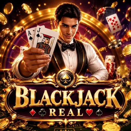 Mesa de blackjack ao vivo com cartas e dealer