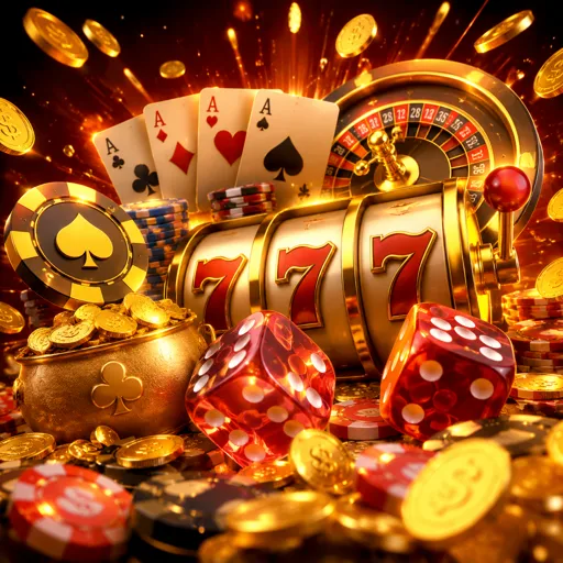 Máquina de slots colorida com luzes